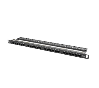 Patch panel Lanberg PPU6-0024-B 24 PORT 0.5U 19" KAT.6 UTP Czarny