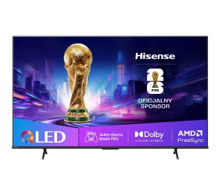 Hisense 65E7Q PRO 65" QLED 4K 144Hz Smart TV Funkcje AI Dolby Vision Dolby Atmos HDMI 2.1 - Kup na Raty - RRSO 0%