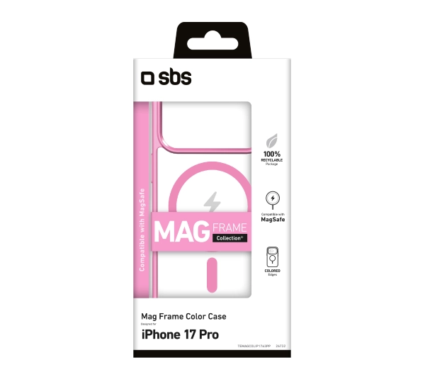 SBS Mag Frame do iPhone 17 Pro Różowy