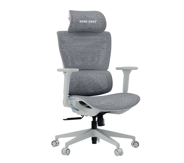 Anda Seat X-Air Mega XL Mesh Gamingowy do 120kg Tkanina Szaro-różowy - Kup na Raty - RRSO 0%