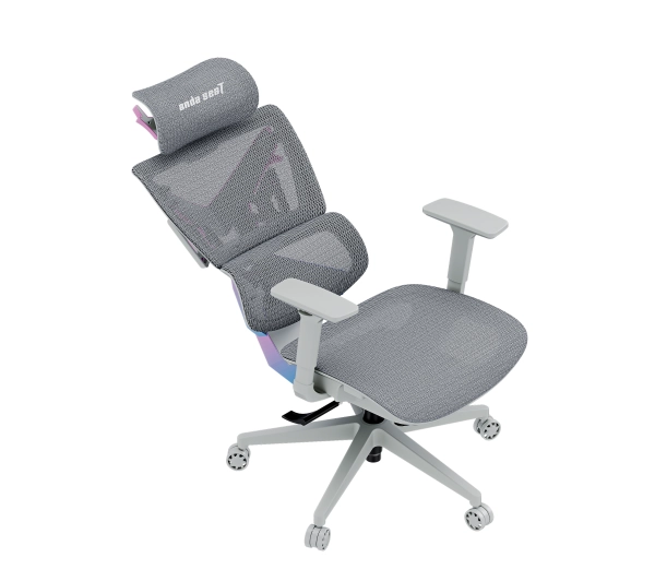 Anda Seat X-Air Mega XL Mesh Gamingowy do 120kg Tkanina Szaro-różowy - Kup na Raty - RRSO 0%