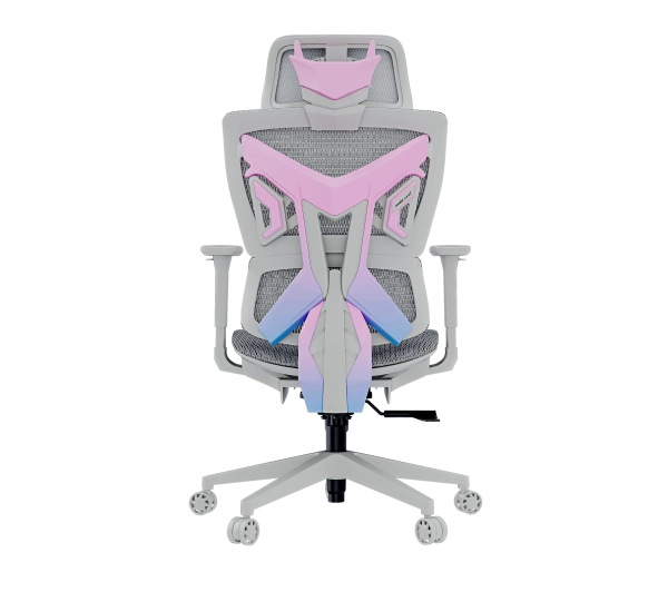 Anda Seat X-Air Mega XL Mesh Gamingowy do 120kg Tkanina Szaro-różowy - Kup na Raty - RRSO 0%