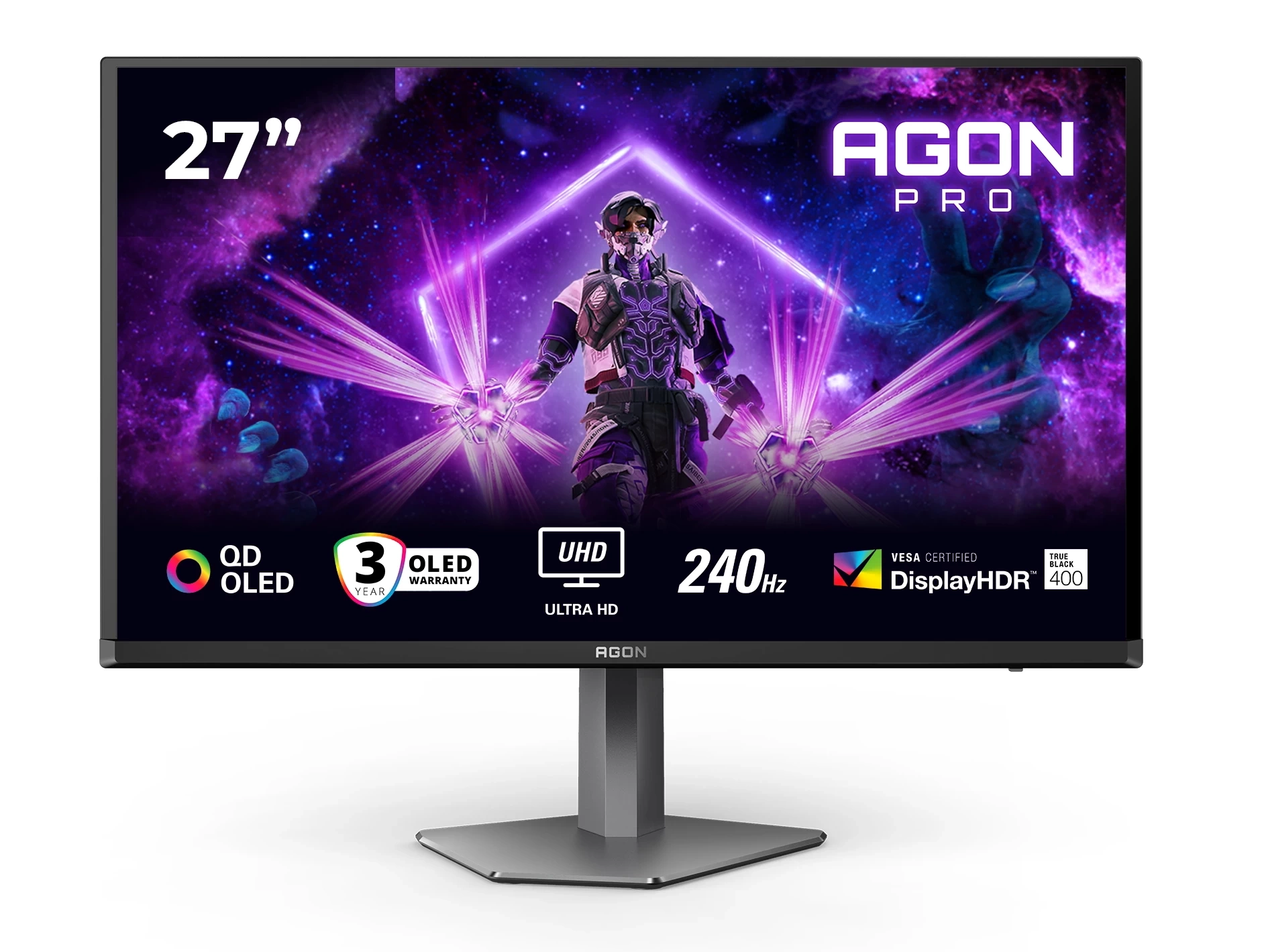 Monitor AOC AGON PRO  AG276UZD 27" 4K QD-OLED 240Hz 0,03ms Gamingowy