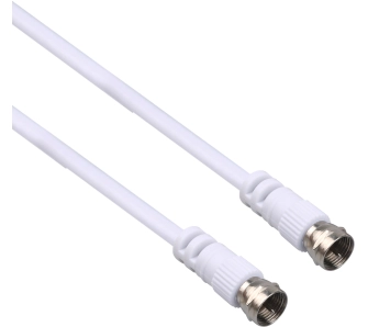 Kabel antenowy TechniSat 76-4834-05  F-F 5m Biały