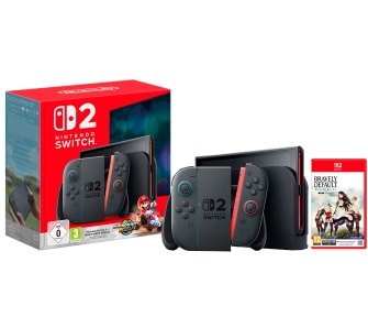 Konsola Nintendo Switch 2 Joy-Con Czarny + Mario Kart World + Bravely Default: Flying Fairy HD Remaster