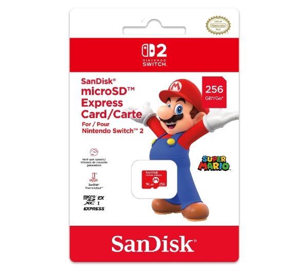 Nintendo Switch 2 Joy-Con Czarny + Mario Kart World + Karta pamięci SanDisk microSDXC Expres 256GB - Kup na Raty - RRSO 0%