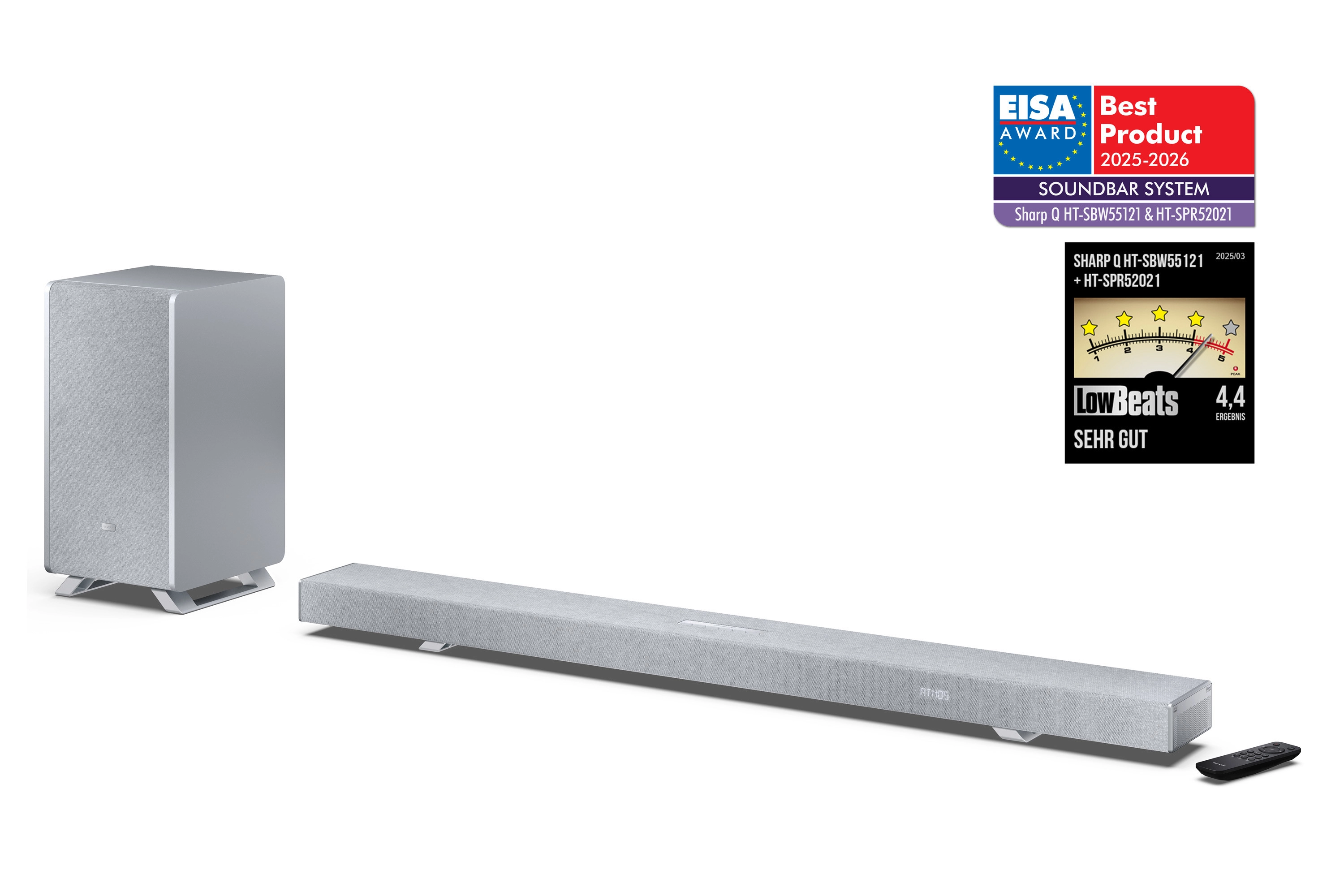 Soundbar Sharp HT-SBW55121 5.1.2 Bluetooth Srebrny