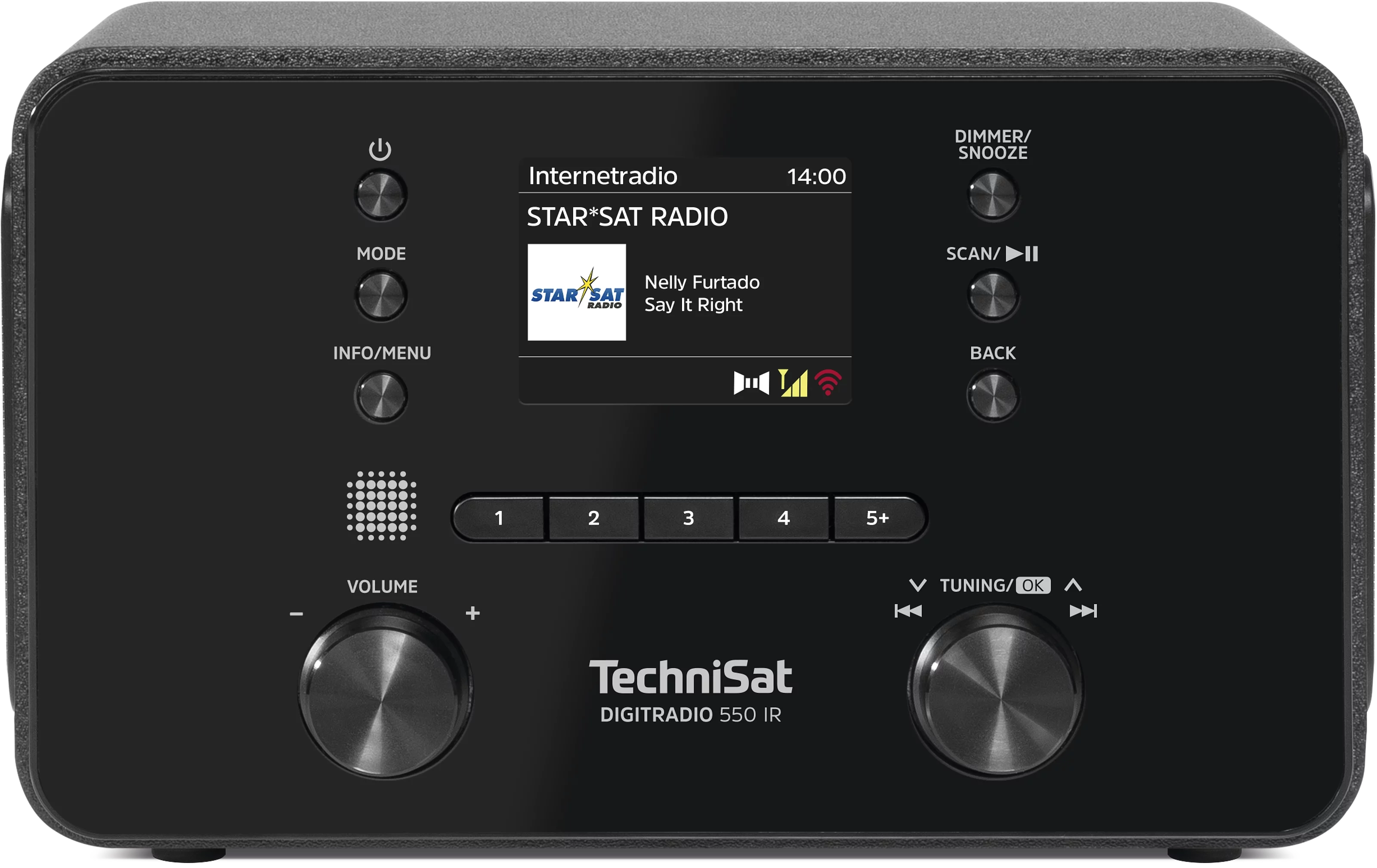 Radioodbiornik TechniSat DIGITRADIO 550 IR Radio FM DAB+ Internetowe Bluetooth Czarny