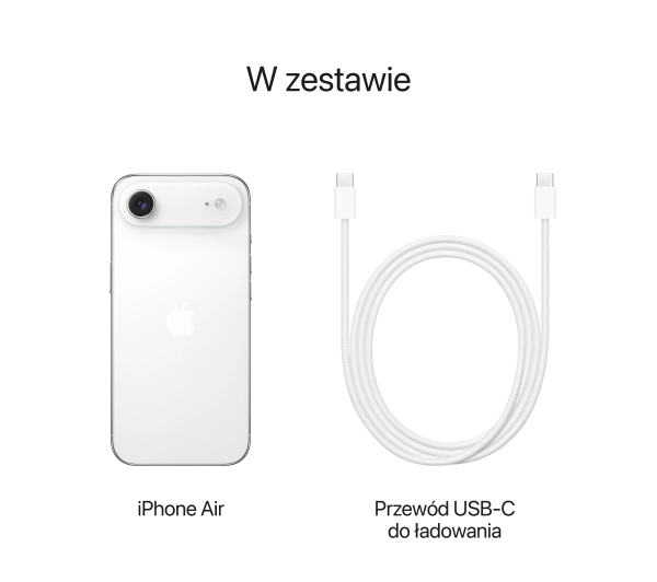 Apple iPhone Air 1TB Funkcje AI 6,5" 120Hz 48Mpix Biały Obłok - ⚡ EURO HIT CENOWY! ⚡ - Kup na Raty - RRSO 0%