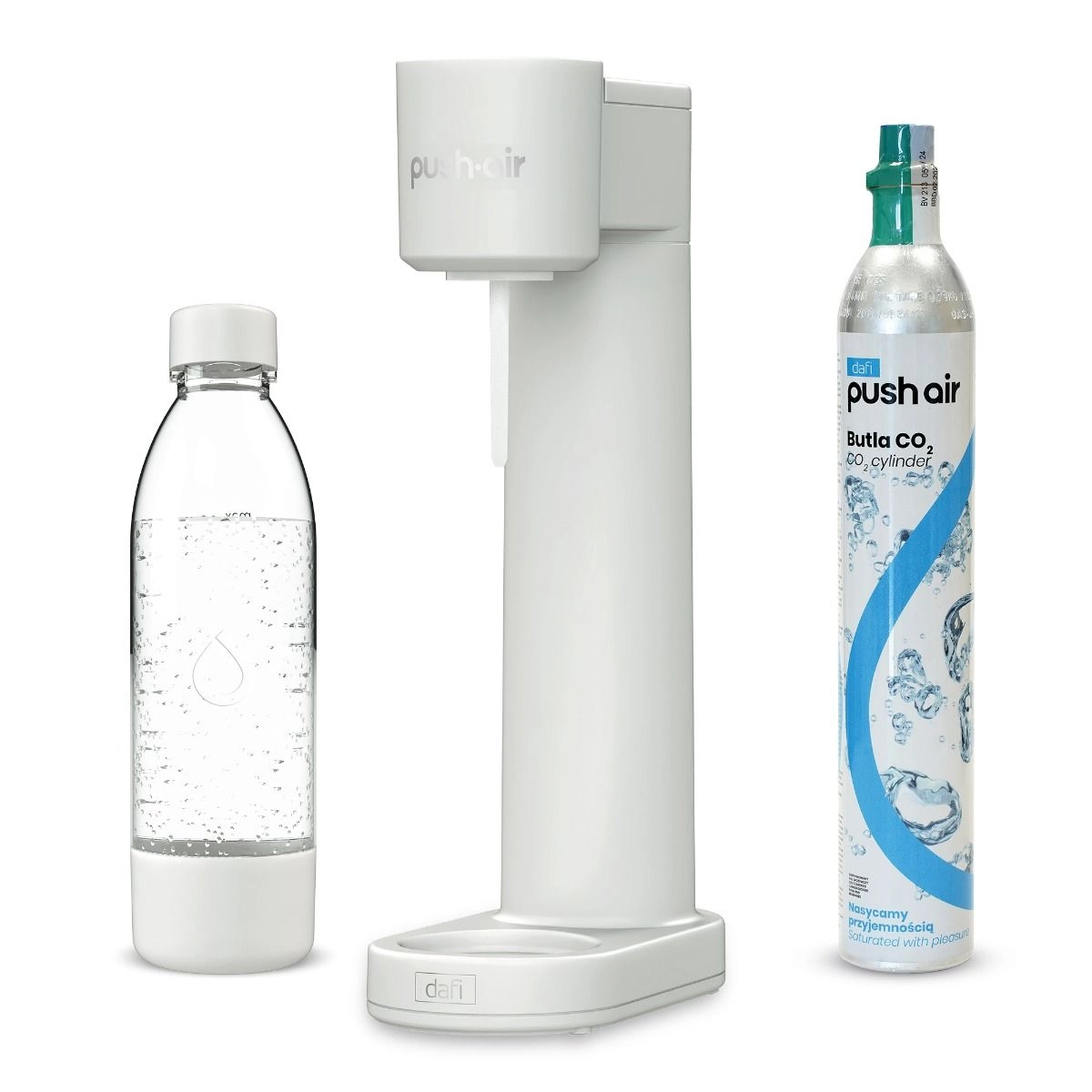 Saturator Dafi PushAir Piaskowy + Nabój z gazem CO2