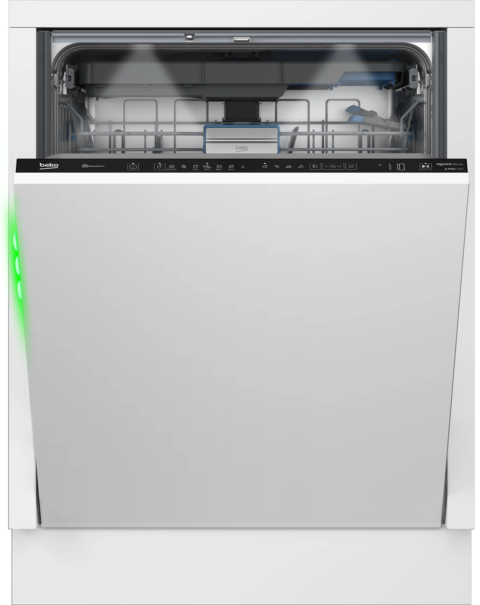Zmywarka Beko bPro500 BDIN37540WP PowerIntense SaveWater 59,8cm Automatyczne otwieranie drzwi Szuflada na sztućce