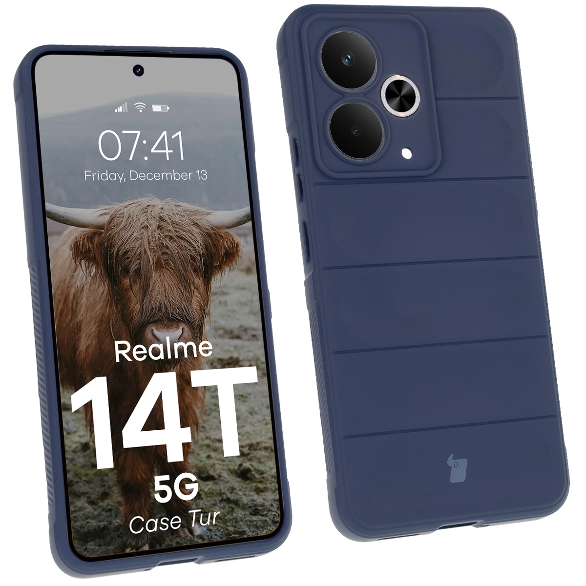 Etui Bizon Tur do Realme 14T 5G Granatowy
