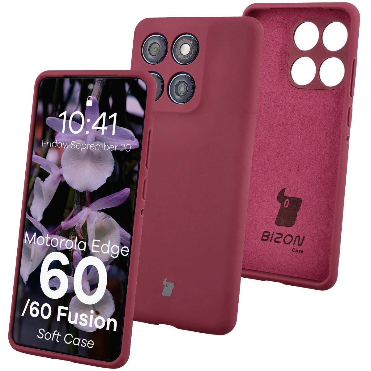 Etui Bizon Soft do Motorola Edge 60 Fusion / Motorola Edge 60 Śliwkowy