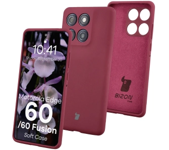 Etui Bizon Soft do Motorola Edge 60 Fusion / Motorola Edge 60 Śliwkowy