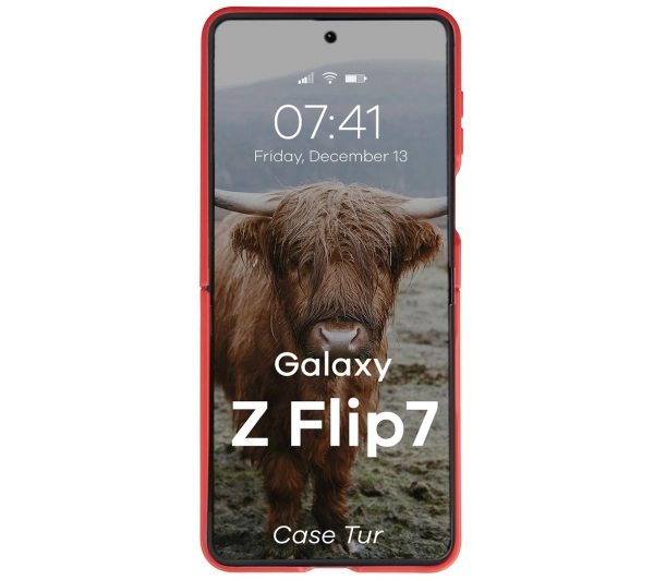 Bizon Tur do Samsung Galaxy Z Flip7 Czerwony