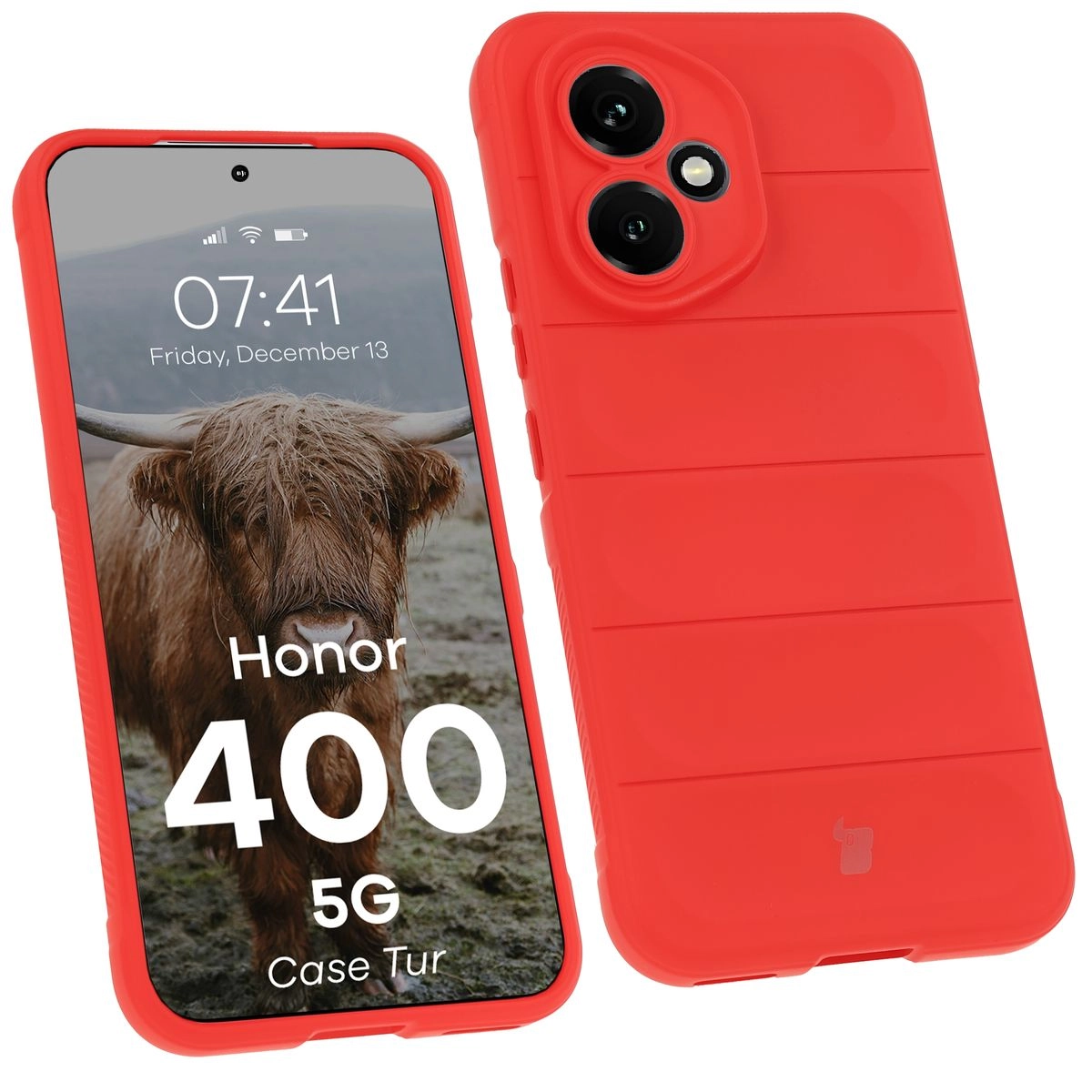 Etui Bizon Tur do Honor 400 5G Czerwony