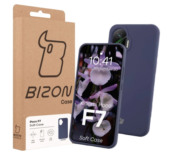Bizon Soft do Xiaomi POCO F7 Granatowy