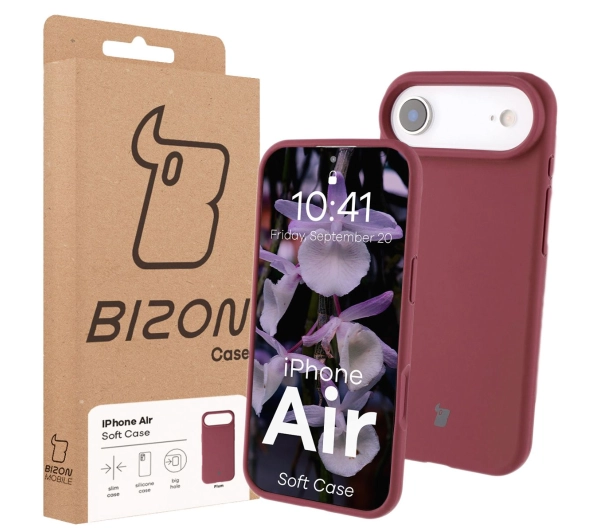 Bizon Soft do Apple iPhone Air Śliwkowy