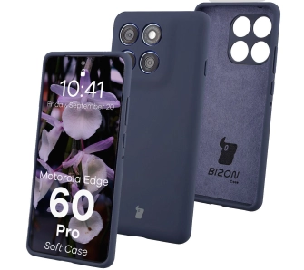 Etui Bizon Soft do Motorola Edge 60 Pro Granatowy