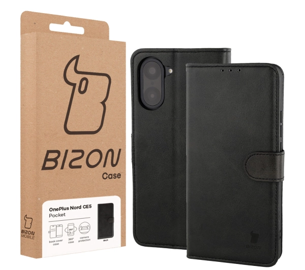 Bizon z klapką Pocket do OnePlus Nord CE5 Czarny