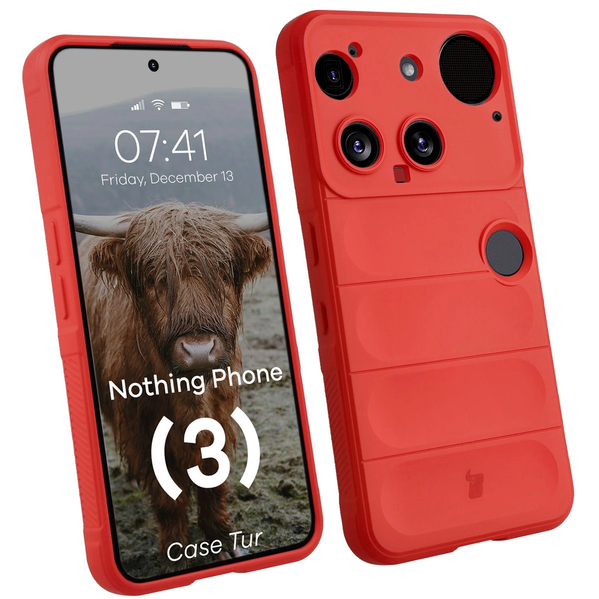 Etui Bizon Tur do Nothing Phone 3 Czerwony
