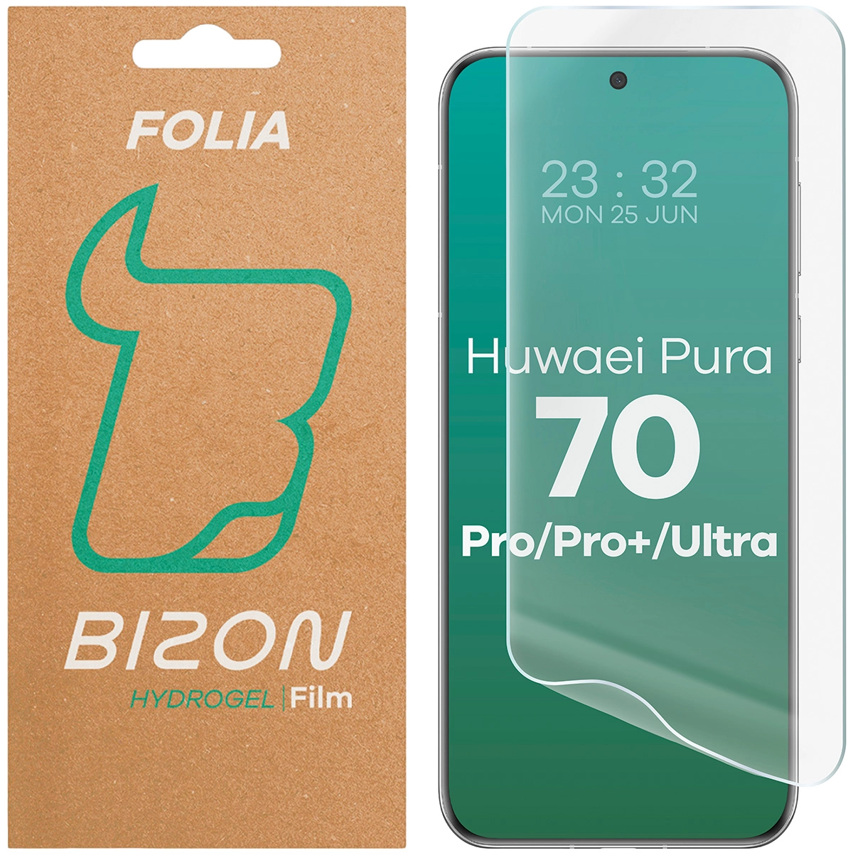 Folia hydrożelowa Bizon na ekran Hydrogel Front do Huawei Pura 70 Pro / Pro+ / Ultra 1 sztuka