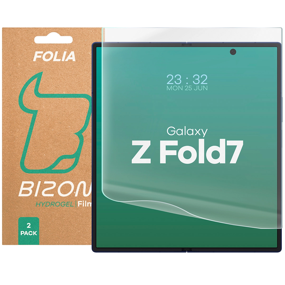 Folia hydrożelowa Bizon na środkowy ekran Hydrogel Mid Duo do Galaxy Z Fold7 2szt