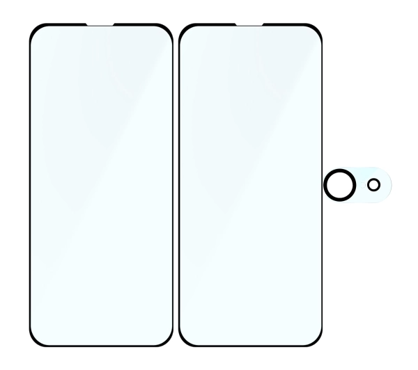 Bizon 2x szkło + szybka na aparat Edge 2 Pack do Apple iPhone 16e