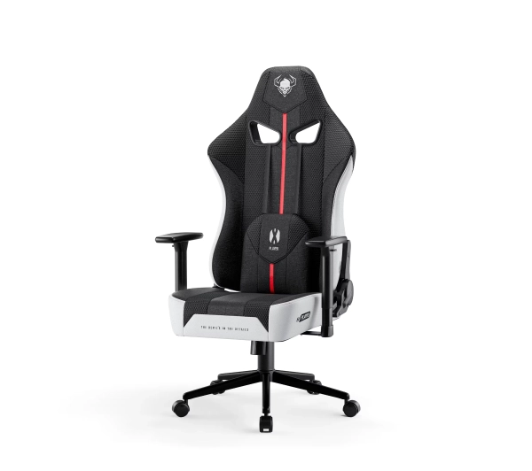 Diablo Chairs X-Player 2.0 Small do 90kg Skóra ECO Tkanina Biało-czarny - Kup na Raty - RRSO 0%