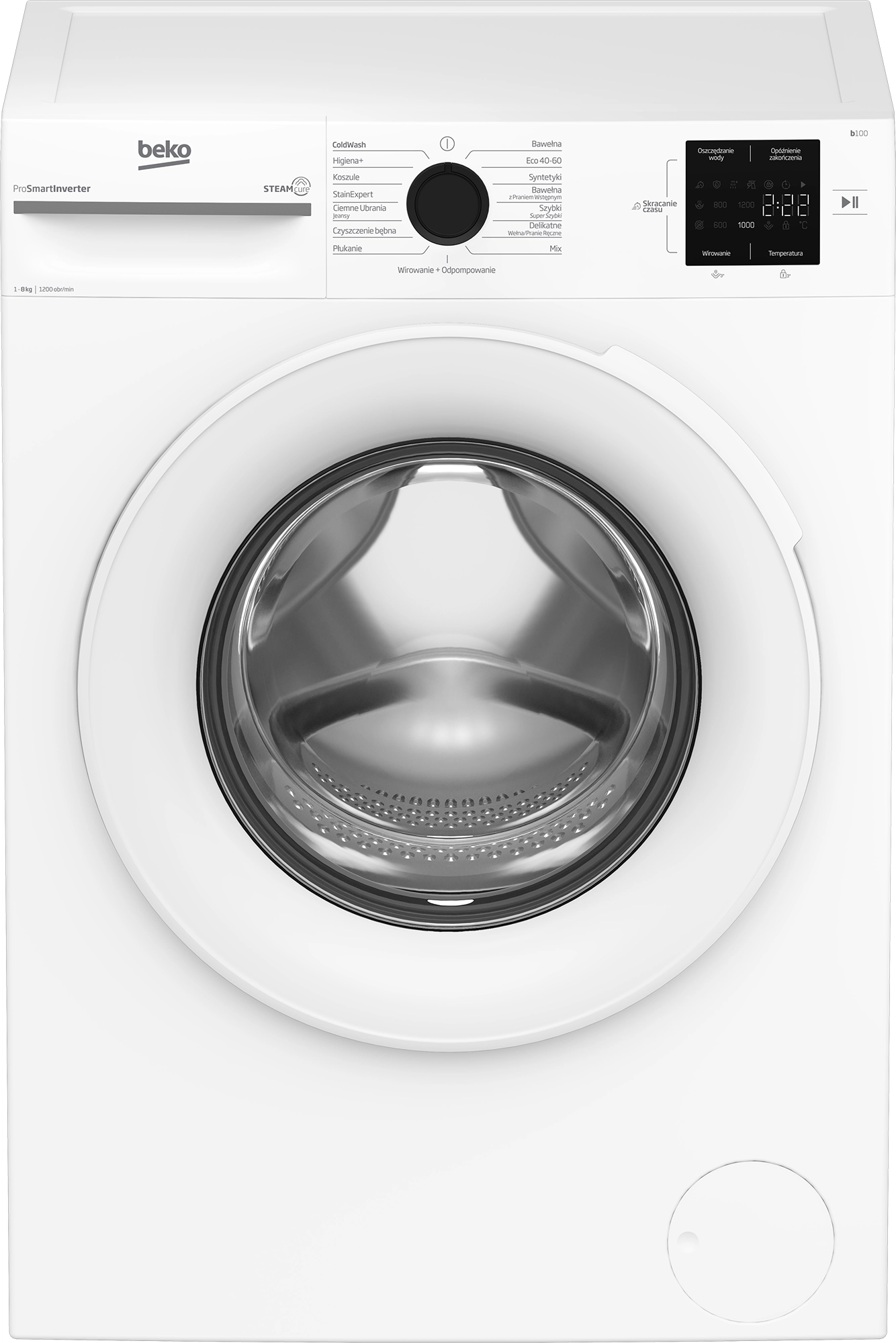 Pralka Beko b100 BM1WFU38225WW SteamCure 8kg 1200obr/min