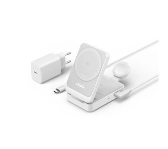 Ładowarka indukcyjna Anker MagGo 3w1 (B2557322) iPhone Apple Watch AirPods 15W Qi2 Biały
