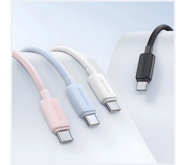 USAMS KY Series 60W USB-C do USB-C 1m Biały