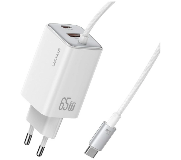 Ładowarka sieciowa USAMS CC266 GaN 65W Biały