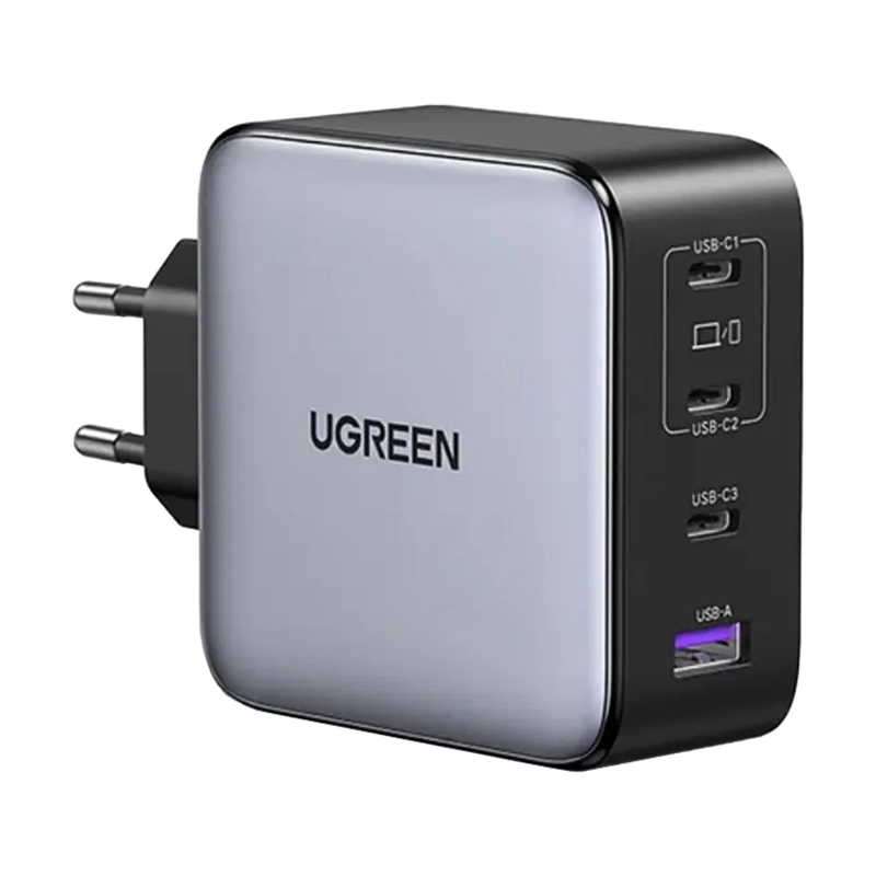 Ładowarka sieciowa UGREEN GaN 200W USB-A 3xUSB-C Szary