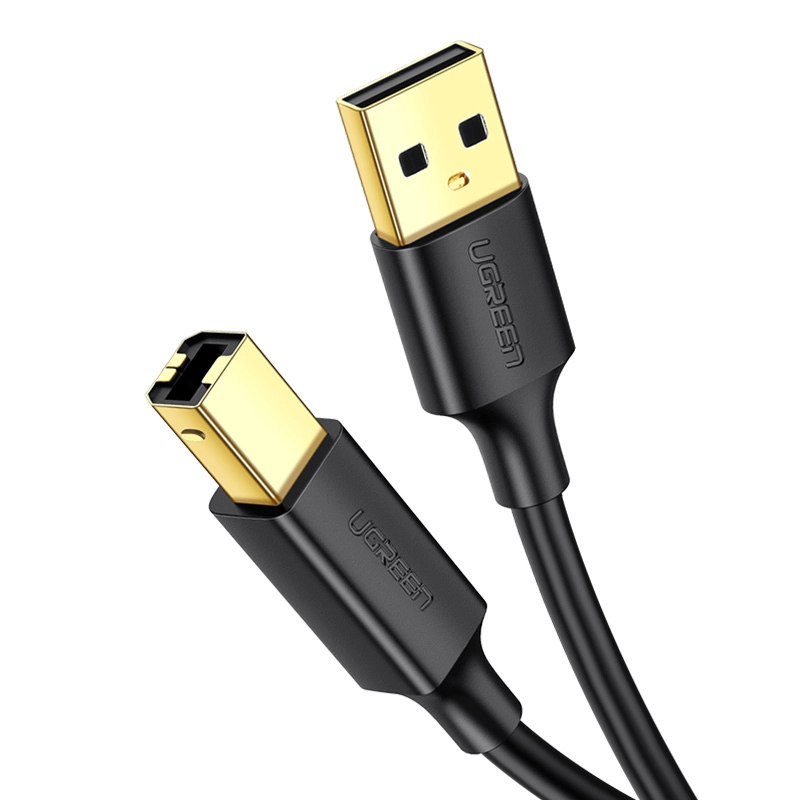 Kabel USB UGREEN US135 USB 2.0 A-B  1,5m Czarny