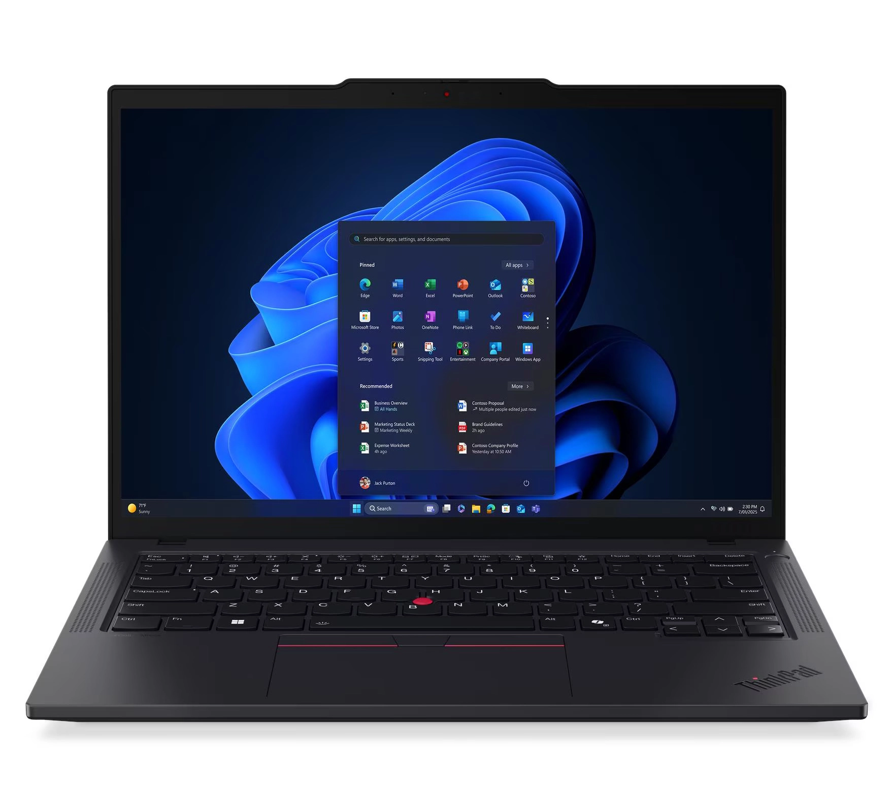 Laptop biznesowy Lenovo ThinkPad T14 Gen 6 14" Ultra 7 255U 32GB RAM 1TB Dysk SSD Win11 Pro Czarny Funkcje AI