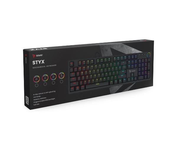 Savio STYX Outemu Red Czarny