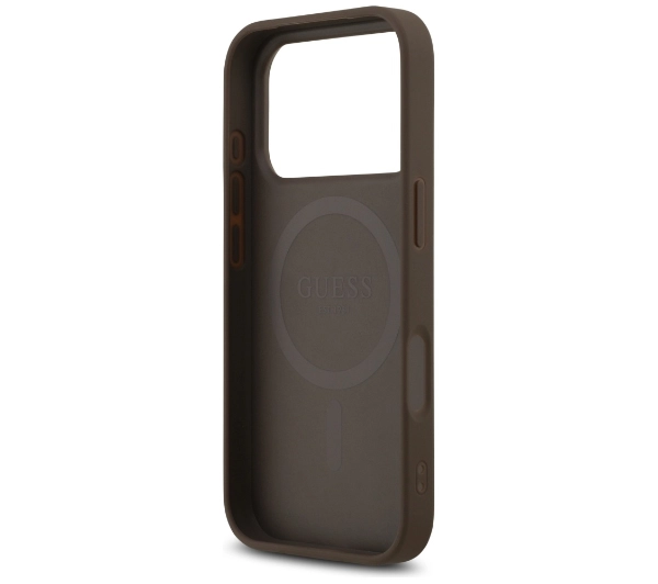 Guess 4G Printed Stripes MagSafe do iPhone 17 Pro Brązowy