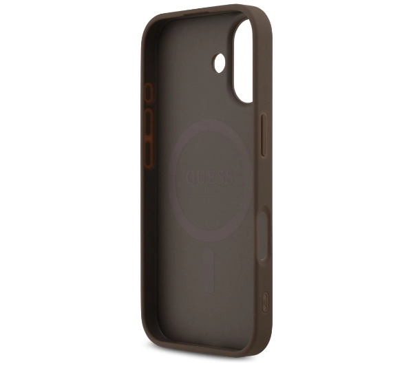 Guess 4G Printed Stripes MagSafe do iPhone 17 Brązowy