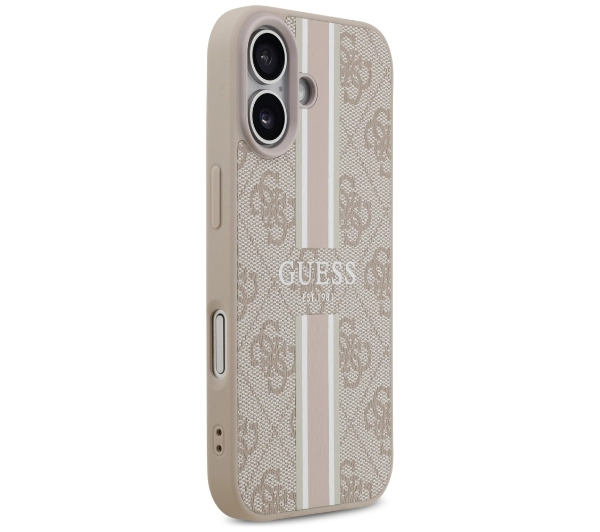 Guess 4G Printed Stripes MagSafe do iPhone 17 Różowy