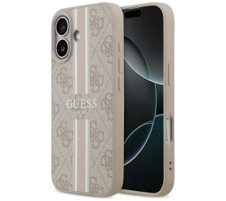Guess 4G Printed Stripes MagSafe do iPhone 17 Różowy