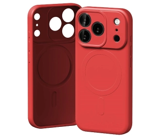 Mercury Semi-Silicone MagSafe do iPhone 17 Pro czerwony