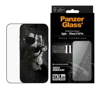 Szkło ochronne PanzerGlass Ceramic II Ultra-Wide Fit iPhone 17 / 16 Pro