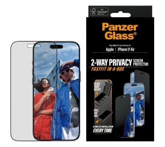 Szkło hartowane PanzerGlass prywatyzujące Ultra-Wide Fit Fastfit do iPhone Air