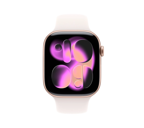 Apple Watch Series 11 GPS 42mm z aluminium Różowe złoto Pasek sportowy Łagodny róż S/M - ⚡ BESTSELLERY ⚡ - Kup na Raty - RRSO 0%