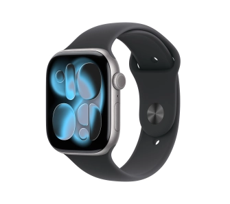 Apple Watch Series 11 GPS 46mm z aluminium Gwiezdna szarość Pasek sportowy Czarny S/M