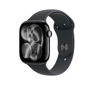 Apple Watch Series 11 GPS 42mm z aluminium Onyx Pasek sportowy Czarny S/M - ⚡ BESTSELLERY ⚡ - Kup na Raty - RRSO 0%