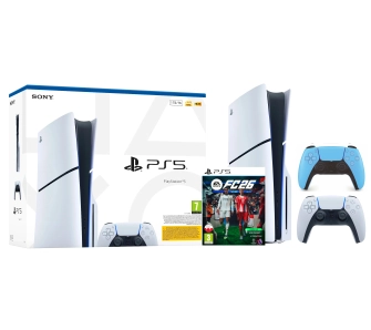 Konsola Sony PlayStation 5 Slim E Chassis (PS5) 1TB z napędem + Dodatkowy Pad Gwiezdny błękit + EA SPORTS FC 26