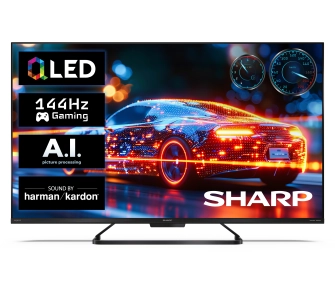 Telewizor Sharp 43HR8765E 43" QLED 4K 144Hz Google TV Funkcje AI Dolby Vision IQ Dolby Atmos DTS-X HDMI 2.1 DVB-T2