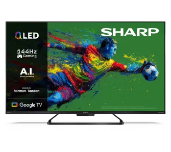 Telewizor Sharp 43HR8765E 43" QLED 4K 144Hz Google TV Funkcje AI Dolby Vision IQ Dolby Atmos DTS-X HDMI 2.1 DVB-T2